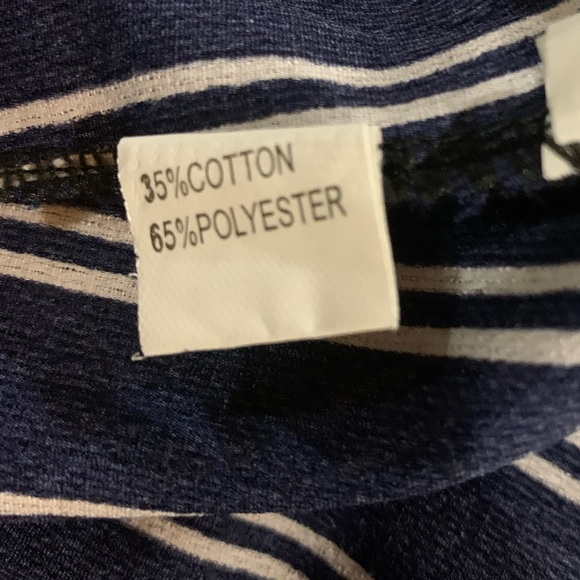 Pinstripe Jumpsuit- Navy and White - Picture 8 of 9